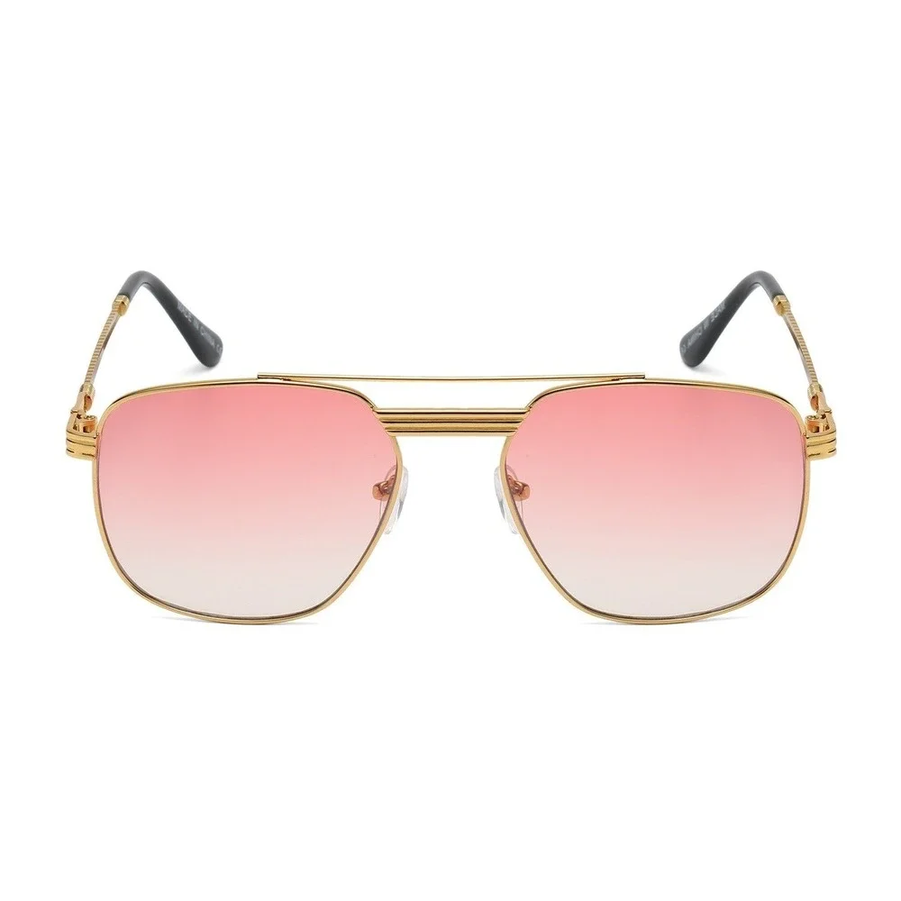 Pink Sunglasses Fashion Men Women Gold Frame Retro Vintage Shades Lentes‎ Gafas